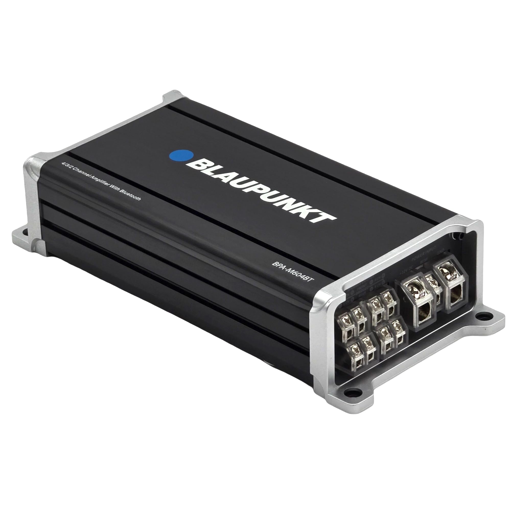 Blaupunkt BPA-M604BT 4-Channel Class-D Car Audio Amplifier with Bluetooth, 100W RMS x 4, 1500W Max Power, Compact Design, High Signal-to-Noise Ratio, Multi-Input Compatibility for Cars and Trucks Blaupunkt BPA-M604BT 4-Channel Class-D Car Audio Amplifier with Bluetooth, 100W RMS x 4, 1500W Max Power, Compact Design, High Signal-to-Noise Ratio, Multi-Input Compatibility for Cars and Trucks